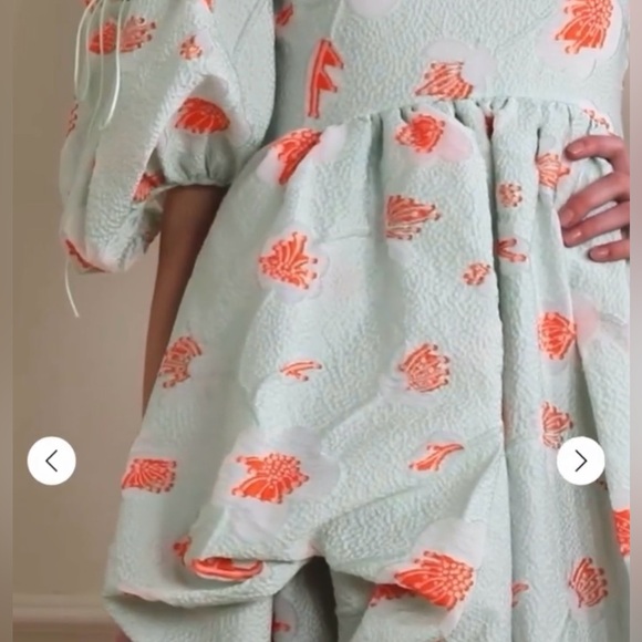 Cecilie Bahnsen Dress - Fenja Cold-Shoulder Midi Dress - Size 4 - Picture 3 of 12